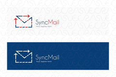 Sync Mail - Simple Linear Iconic Stock Logo Template