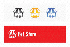 Pet Store - Domestic Animal Shop Stock Logo Design Template 