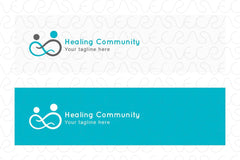 Healing Community - Human Icon Stock Logo Template