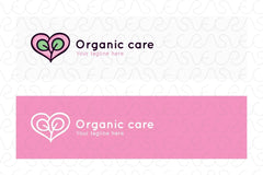 Organic Care - Nature Heart Stock Logo Template
