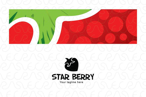 Star Berry - Strawberry Fruit Stock Logo Template
