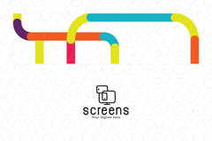 Screens - Mobile Tablet Desktop Iconic Stock Logo Template for Responsive Web Graphic Designs