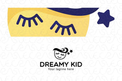 Dreamy Kid - Little Sleeping Boy Stock Logo Template