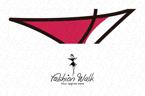Fashion Walk - Stylish Abstract Feminine Figure Stock Logo Template