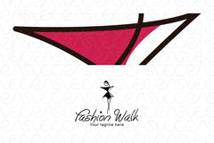 Fashion Walk - Stylish Abstract Feminine Figure Stock Logo Template