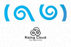 Rising Cloud - Swirl Clouds & Bird Compositional Stock Logo Design