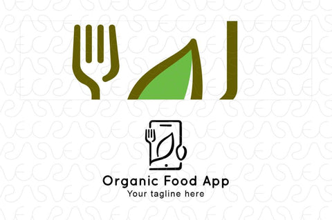 Organic Food App - Minimal Logo Template