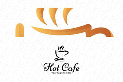 Hot Café - Creative Stock Logo Design Coffee Shop