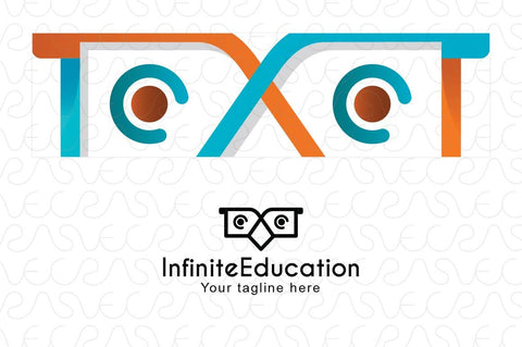 Infinite Education - Simple Abstract Owl Bird Stock Logo Template