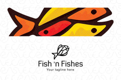 Fish-n-Fishes - Water Animal Abstract Stock Logo Template