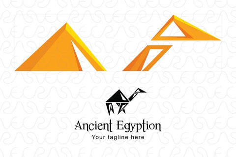 Ancient Egyptian - Geometrical Graphic Stock Logo Template of Desert Animal Camel