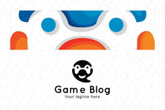 Game Blogger - Abstract Figurative Game Controller Stock Logo Template