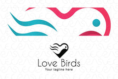 Love Bird - Abstract Creative Stock Logo Template