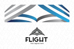 Flight - Upward Arrow Stock Logo Template for Aircraft 
