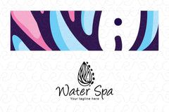 Water Spa - Creative Nature Drop Abstract Stock Logo Template
