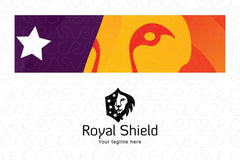 Royal Shield - Wild Animal Lion Stock Logo Design