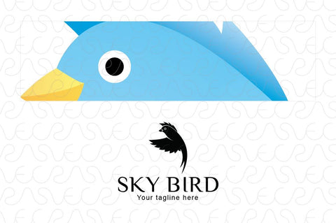 Sky Bird - Illustrative Flying Bird Stock Logo Template
