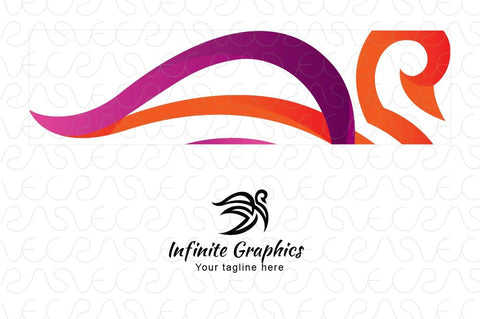 Infinite Graphics - Continuous Linear Style Stock Logo Template of Flying Bird