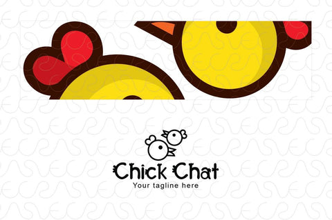 Chick Chat - Cute Birds Stock Logo Template