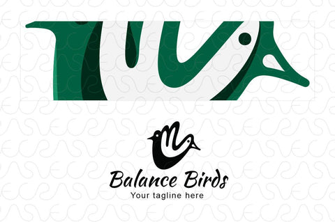 Balance Birds - Abstract Minimal Stock Logo Template