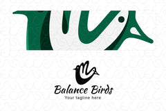 Balance Birds - Abstract Minimal Stock Logo Template