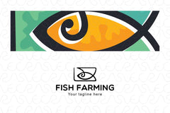 Fish Farming - Water Animal Stock Logo Template for Fish Farming