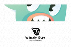 Windy Guy - Funny Boy Stock Logo Template