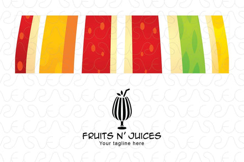 Fruit n' Juices - Fresh Fruit Slices Abstract Stock Logo Template for Juice Bar