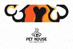 Pet House - Domestic Pet Care Stock Logo Template of Kennel