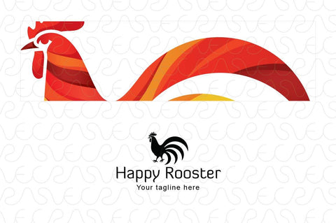 Happy Rooster - Cock Bird Stock Logo Template