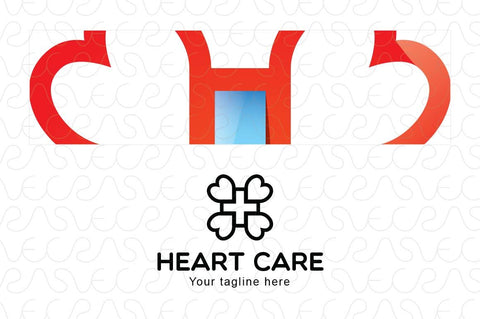 Heart Care - Iconic Stock Logo Design for Medical & Health Care Stream