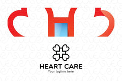 Heart Care - Iconic Stock Logo Design for Medical & Health Care Stream