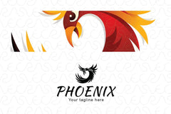 Phoenix - Mythical Fire Bird Stock Logo Template