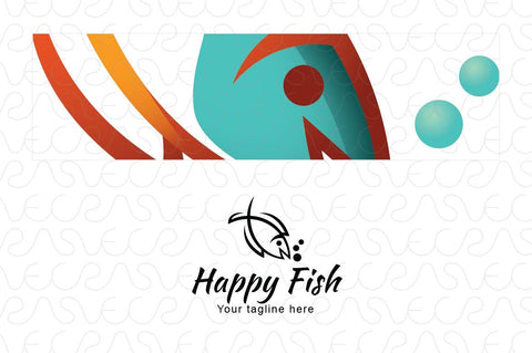 Happy Fish - Sea Creature Stock Logo Design