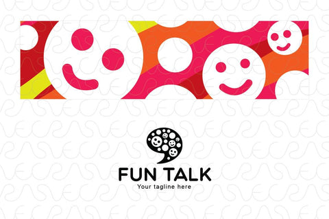 Fun Talk - Iconic Stock Logo Template for Social Communication & Groups