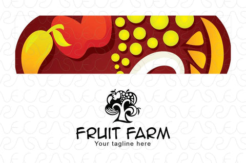 Fruit Farm - Organic Farming Abstract Tree Stock Logo Template