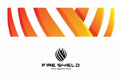 Fire Shield - Abstract Crest Stock Logo Template of Elements of Nature