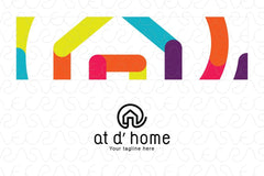 At the Home - Online Property Site Symbolic Stock Logo Template