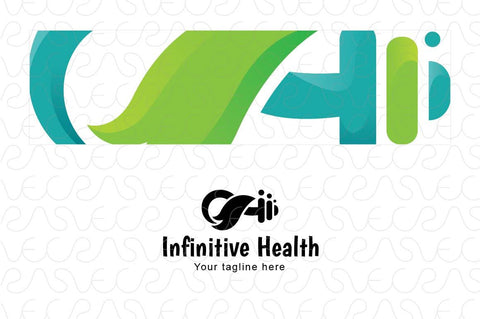 Infinitive Health - Nature & Fitness Group Stock Logo Template with Infinity Symbol