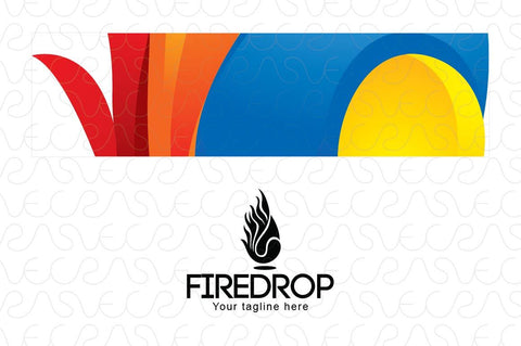 Fire Drop - Abstract Nature Elements Stock logo Template