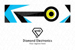 Diamond Electronics - Abstract Stone & Electron Stock Logo Template