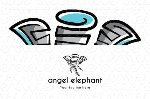 Angel Elephant - Animal Stock Logo Template