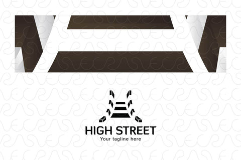 High Street - Upward Stairs Stock Logo Template