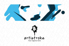 Artistroke - Artistic Face Stock Logo Template for Art & Painting