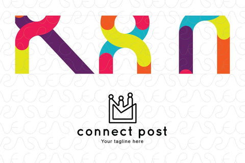 Connect Post - Linear Stock Logo Template for Social Chains & Group