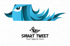Smart Tweet - Flying Bird Stock Logo Template