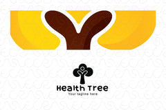 Health Tree - Abstract Figurative Nature Object  Stock Logo Template