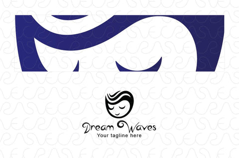 Dream Waves - Sleeping Kid Stock Logo Template