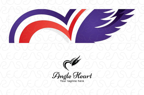 Angel Heart - Creative Angel Wings Logo Design Template