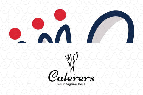 Caterers - Simple Iconic Stock Logo Template for Catering & Hosting Businesses